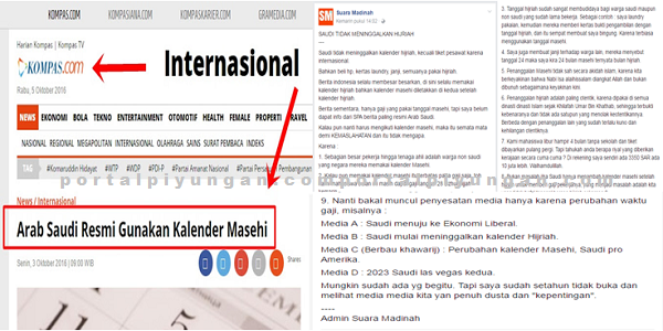 Hoax Kompas Sebut Saudi Resmi Gunakan Kalender Masehi Ini Faktanya